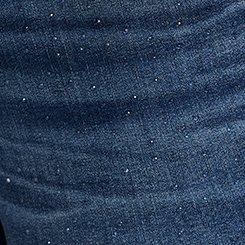 Bombshell High-Rise Rhinestone Flare Jean, RAW, swatch