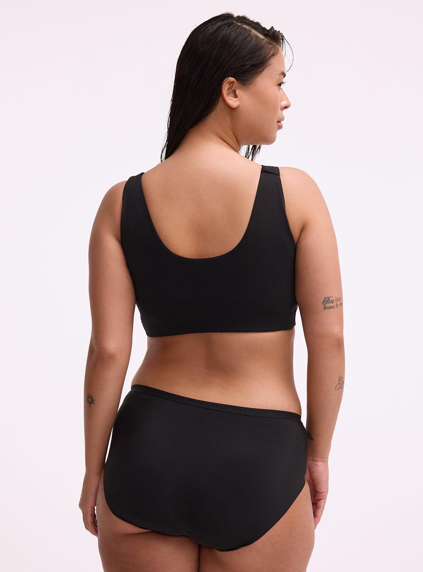 Butter Unlined Smooth Bralette, RICH BLACK, alternate