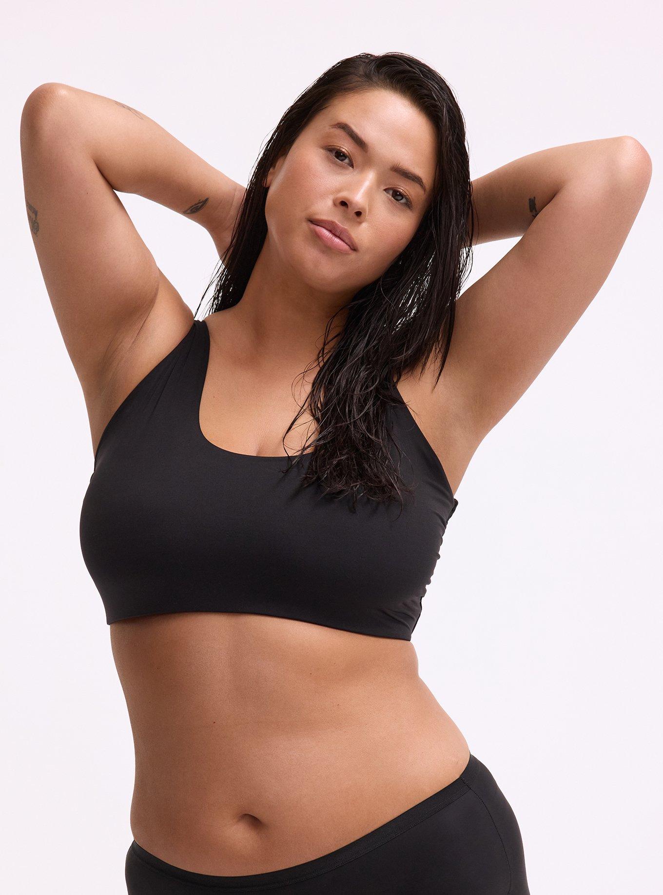 Butter Unlined Smooth Bralette, RICH BLACK, hi-res