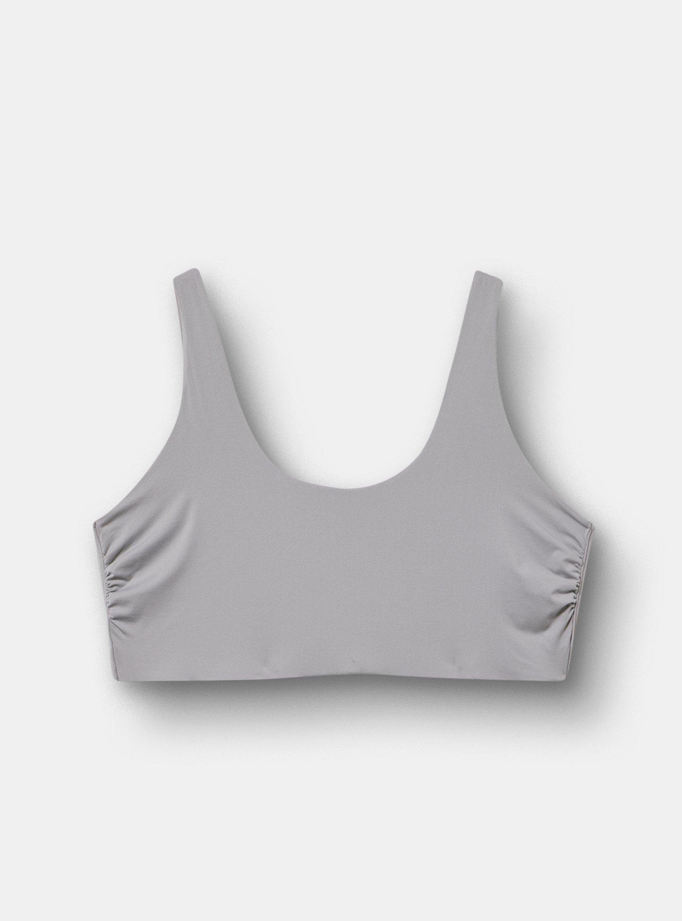 Butter Unlined Smooth Bralette, SHARKSKIN, flat