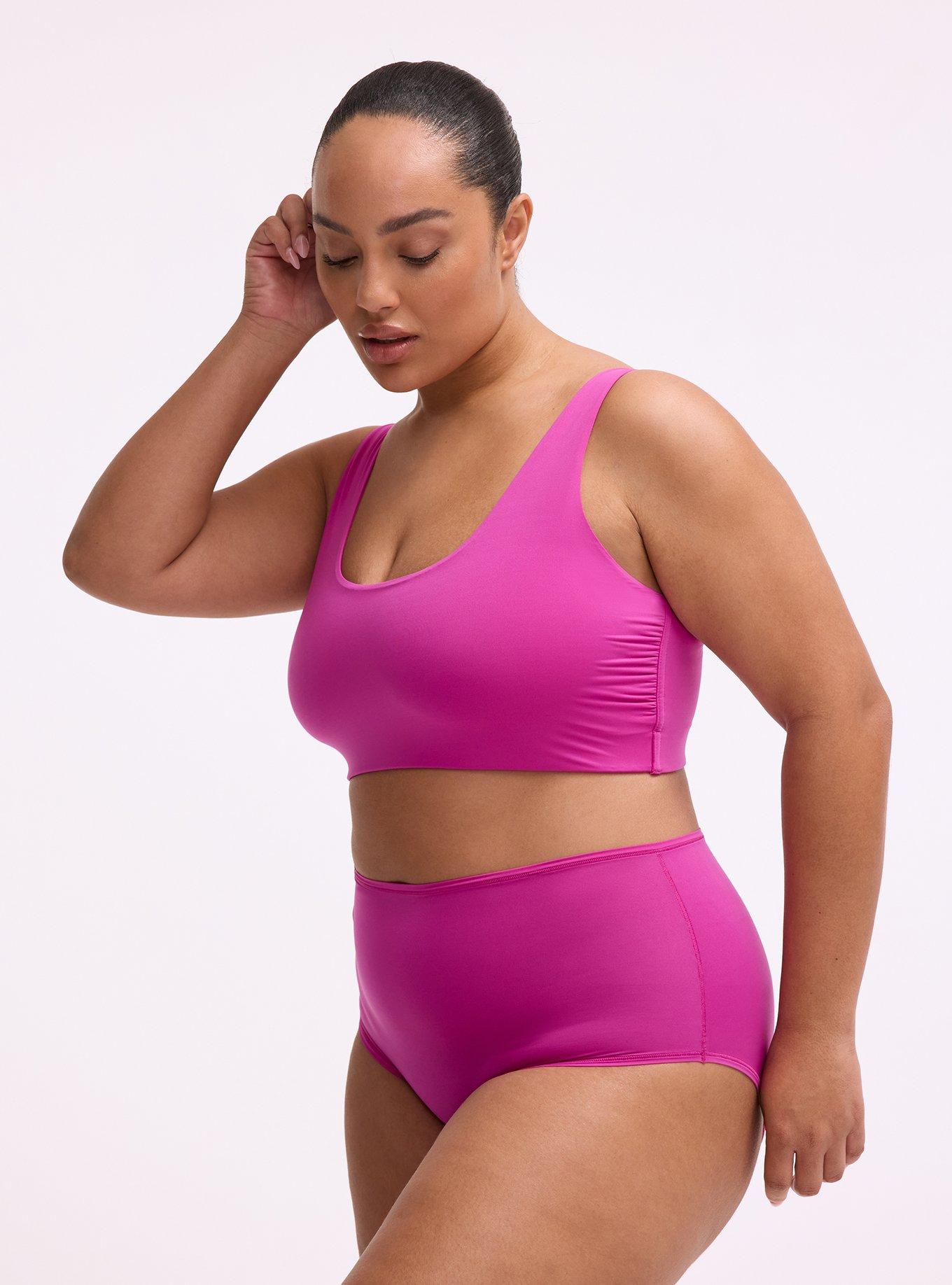 Butter Unlined Smooth Bralette, DAZZLE ROSE, alternate