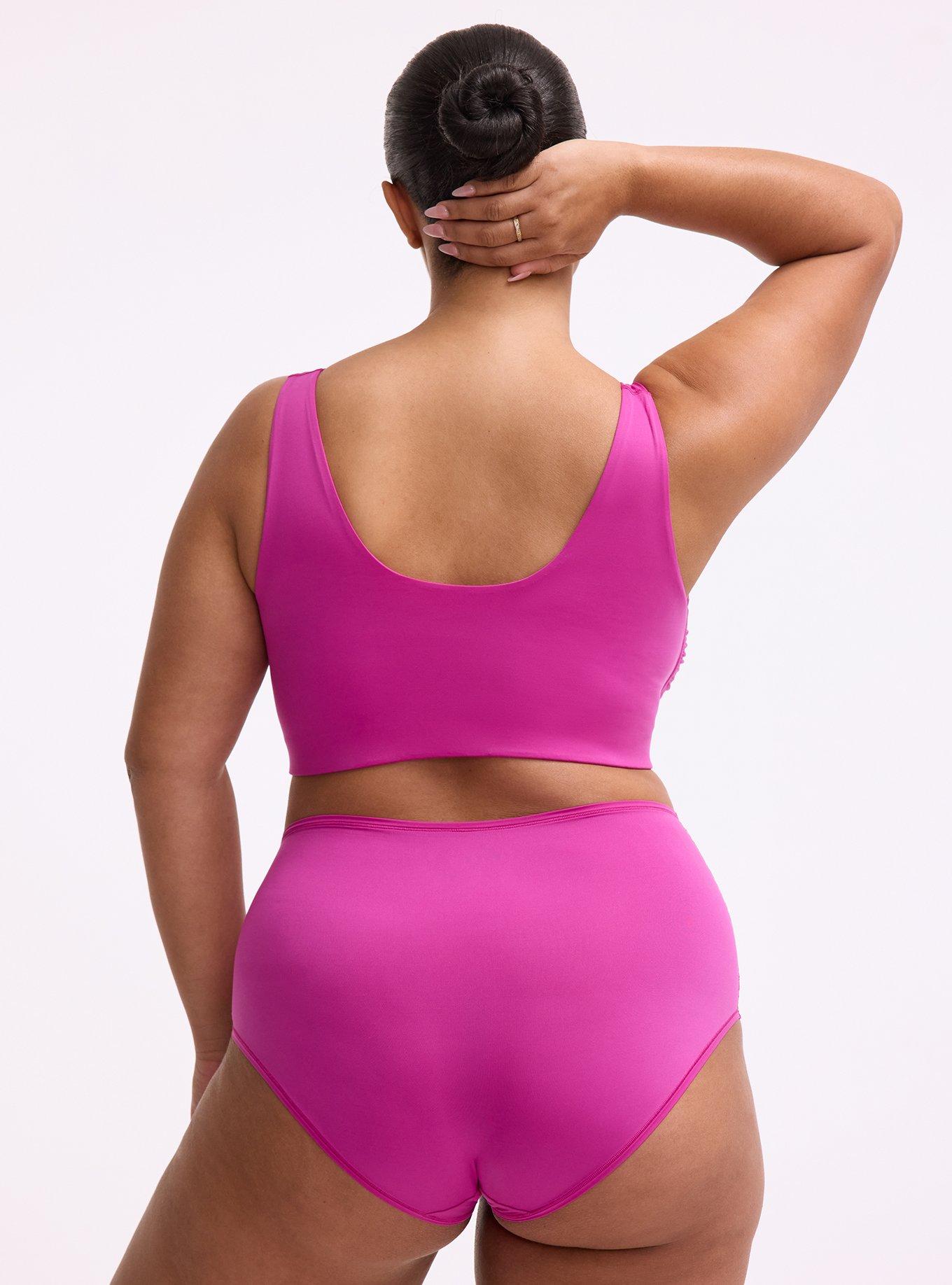 Butter Unlined Smooth Bralette, DAZZLE ROSE, alternate