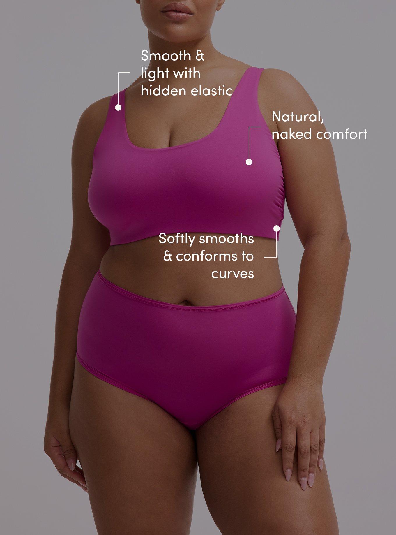 Butter Unlined Smooth Bralette, DAZZLE ROSE, alternate