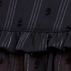 Belle Isle Ruffle Neck Button Up Blouse, DEEP BLACK, swatch