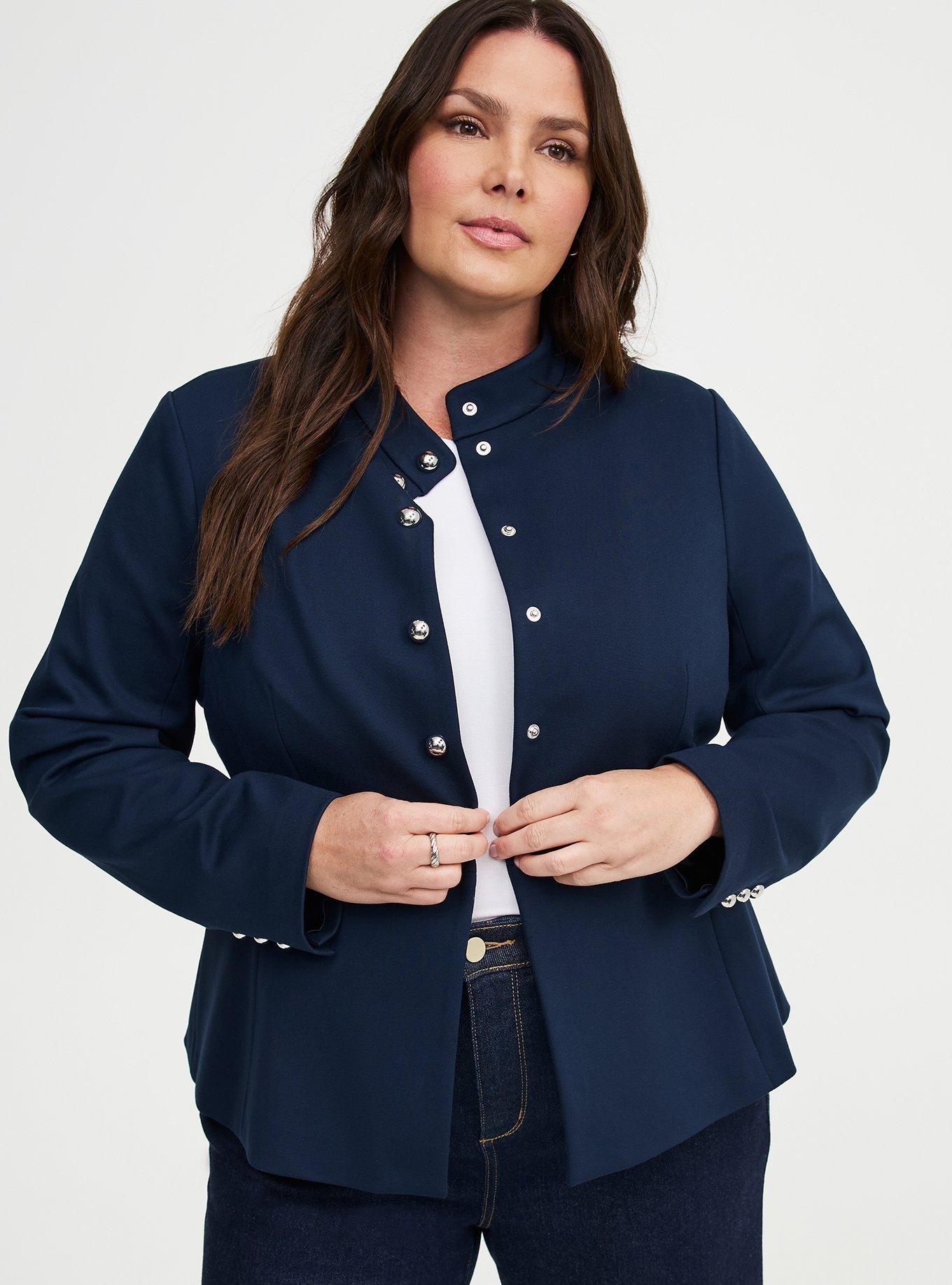 Plus Size - Ponte Peplum Jacket - Torrid