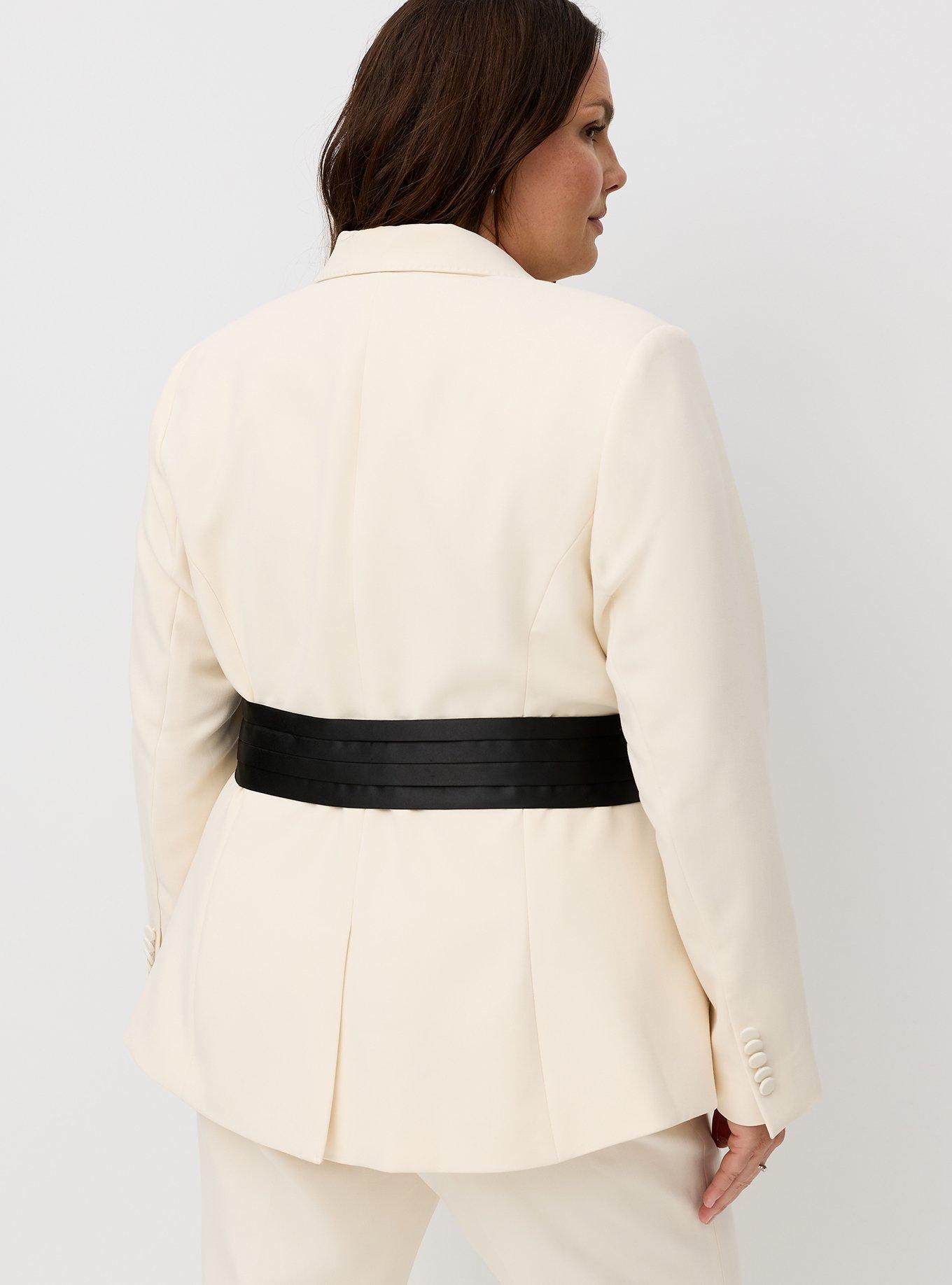 Studio Twill Classic Suit Jacket with Bow