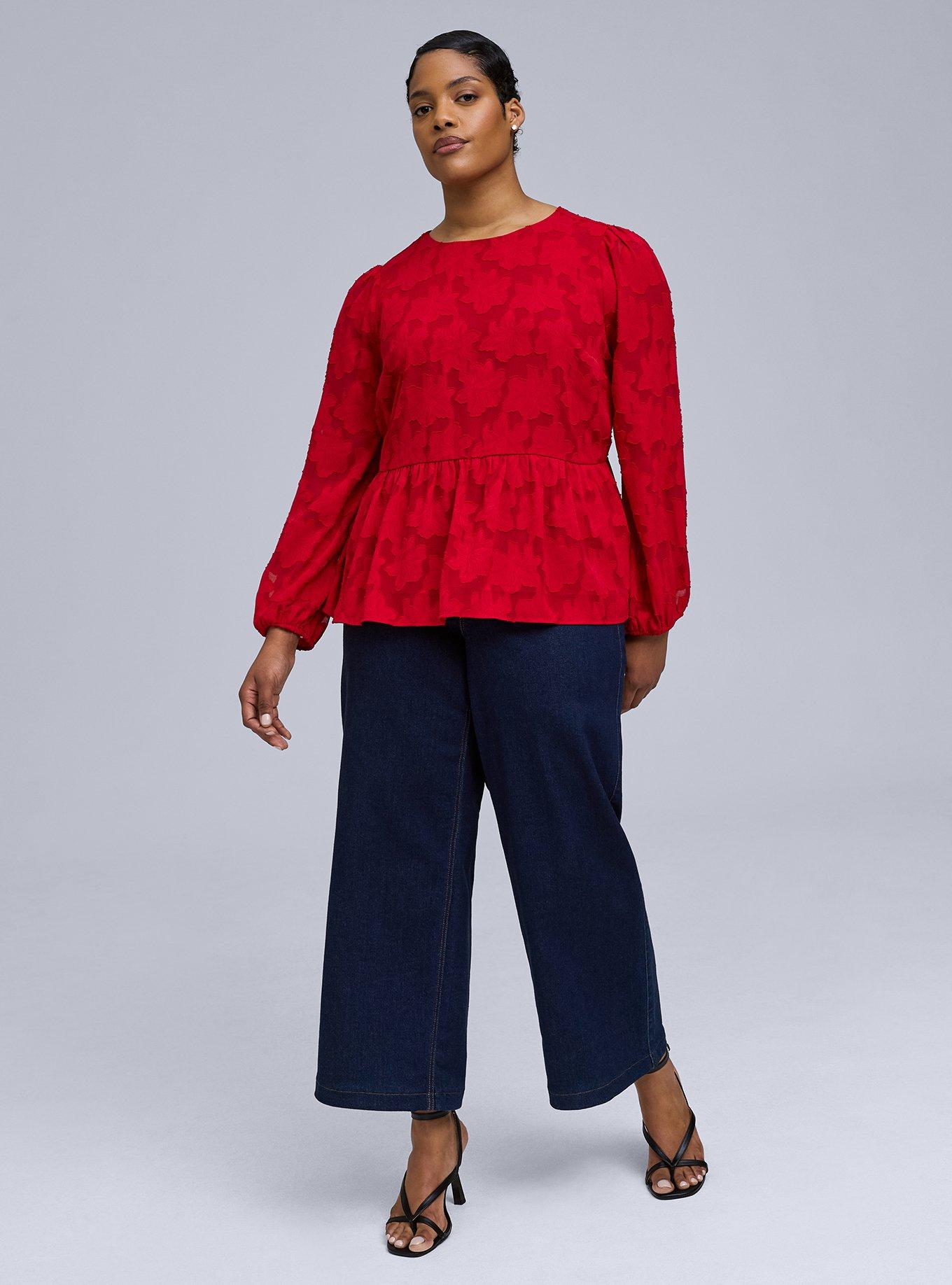 Belle Isle Peplum Textured Top