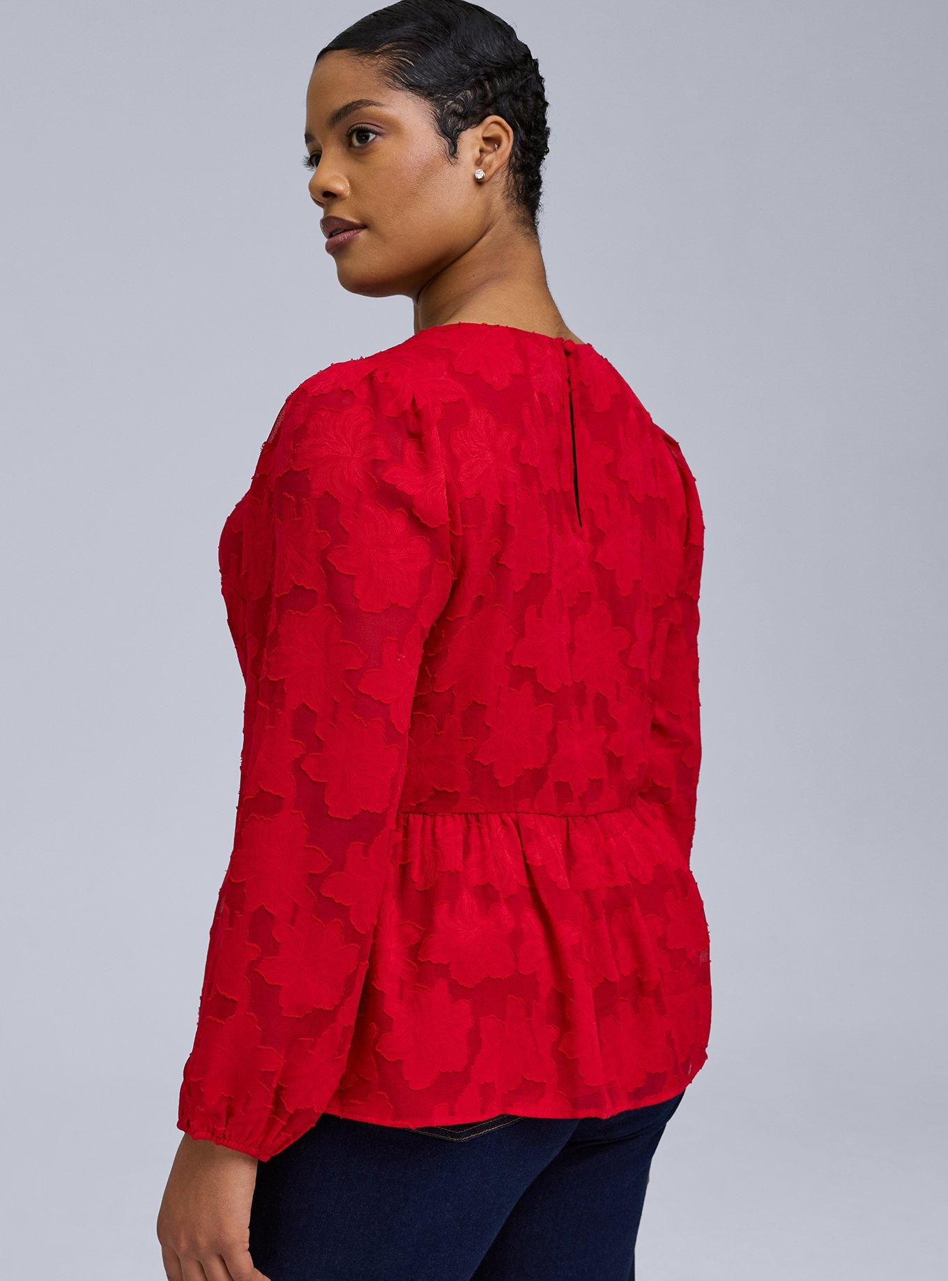 Belle Isle Peplum Textured Top