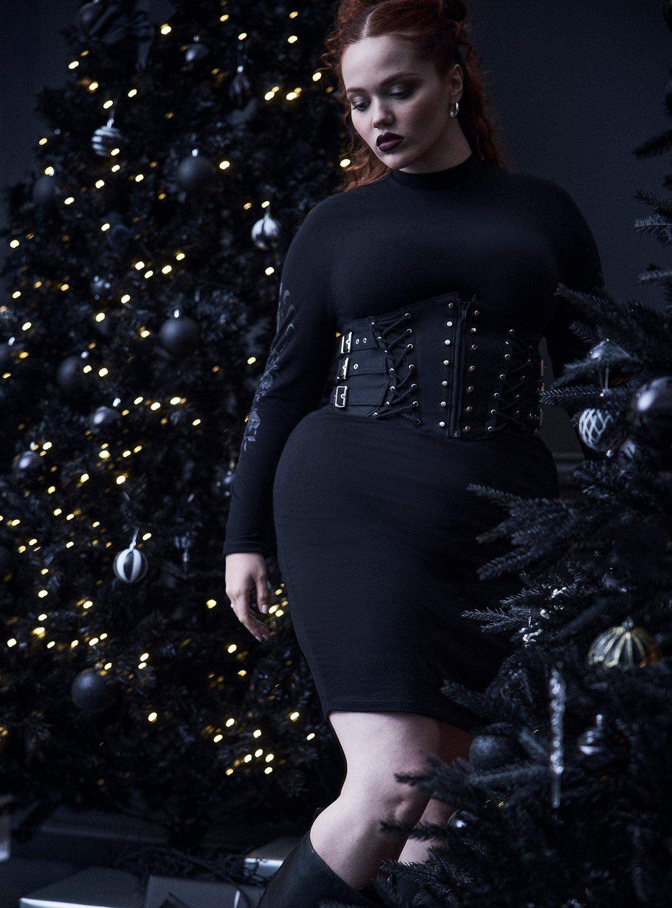 Nightfall Mock Neck Mini Dress