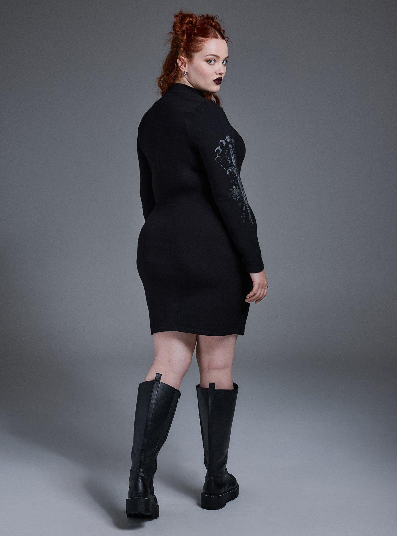 Nightfall Mock Neck Mini Dress