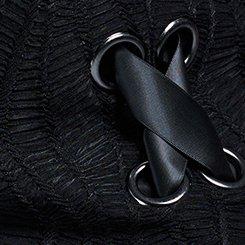 Plus Size Nightfall Lace-Up Maxi Skirt, DEEP BLACK, swatch