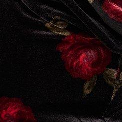 Velour V-Wire Puff Sleeve Babydoll Top, THROW ROSES FLORAL MULTI, swatch