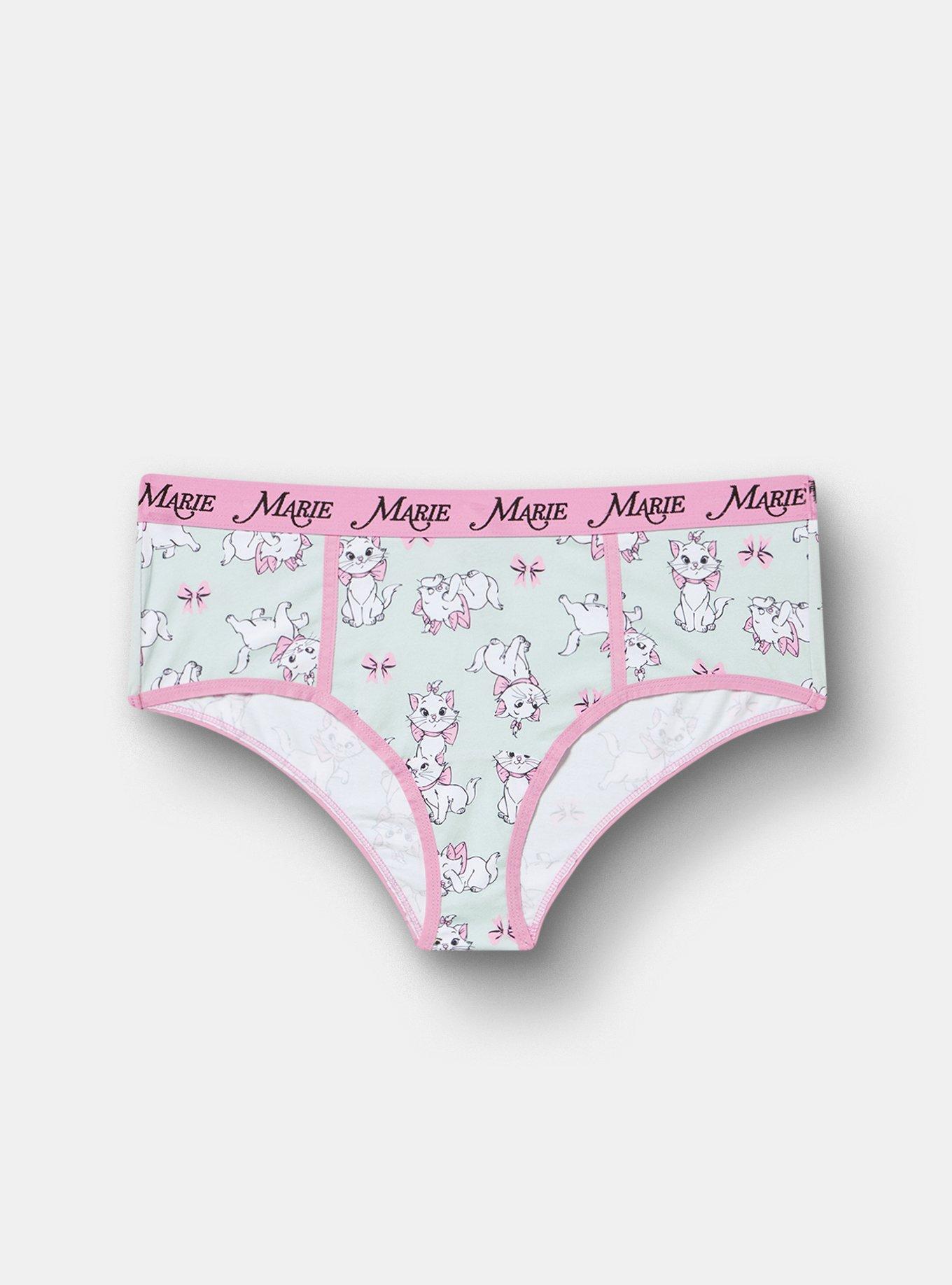 Plus Size Aristocats Mid-Rise Cotton Cheeky Panty, MULTI, hi-res