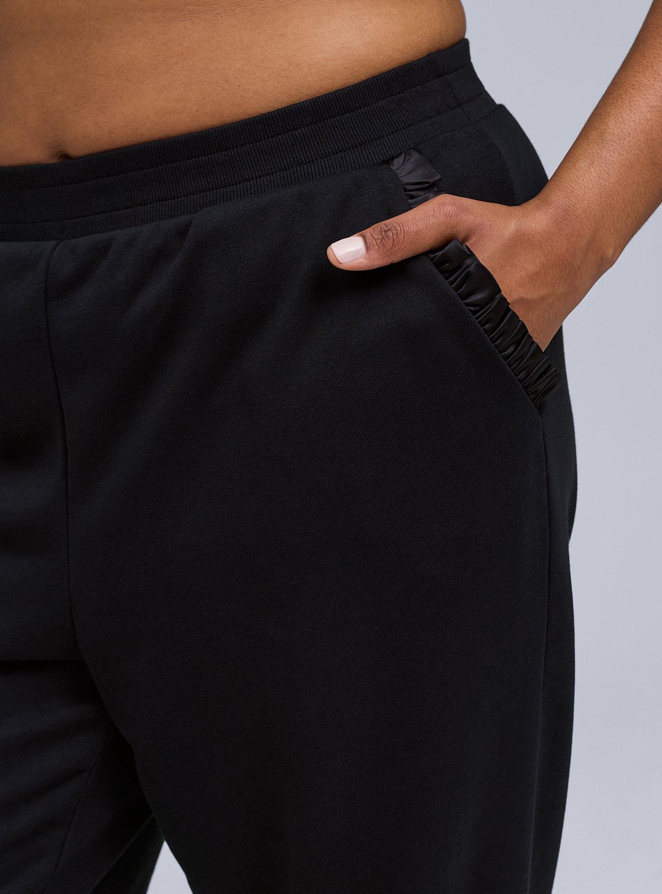 Belle Isle Satin Ruffle Jogger