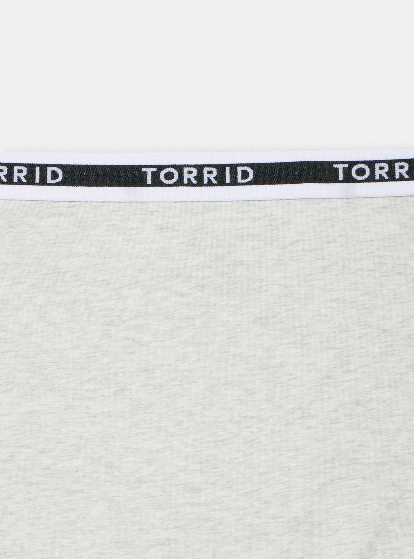 Cotton Mid-Rise Brief Panty, TRUE LIGHT HEATHER GREY, alternate