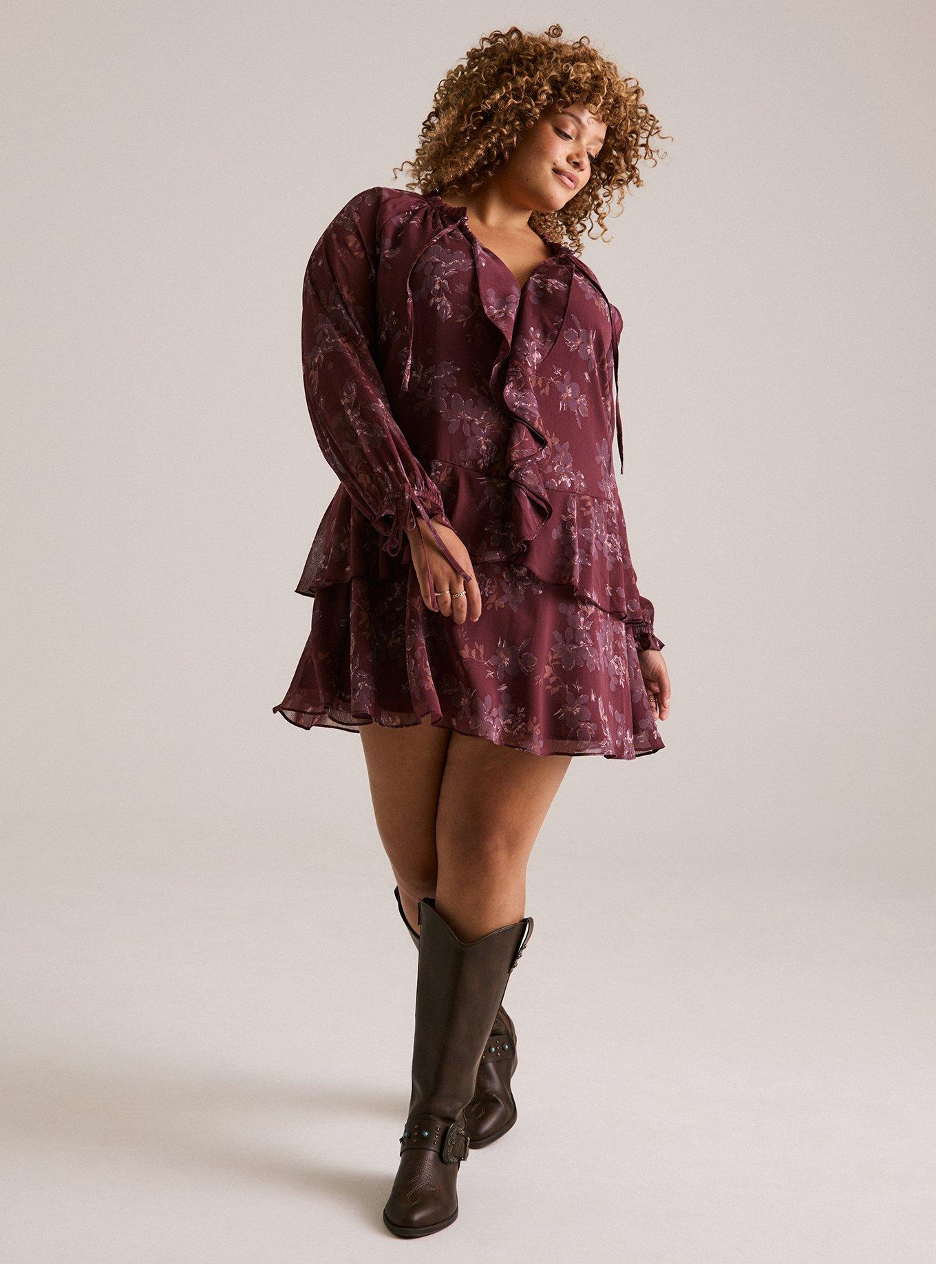 Festi Cascade Ruffle Drop Waist Dress