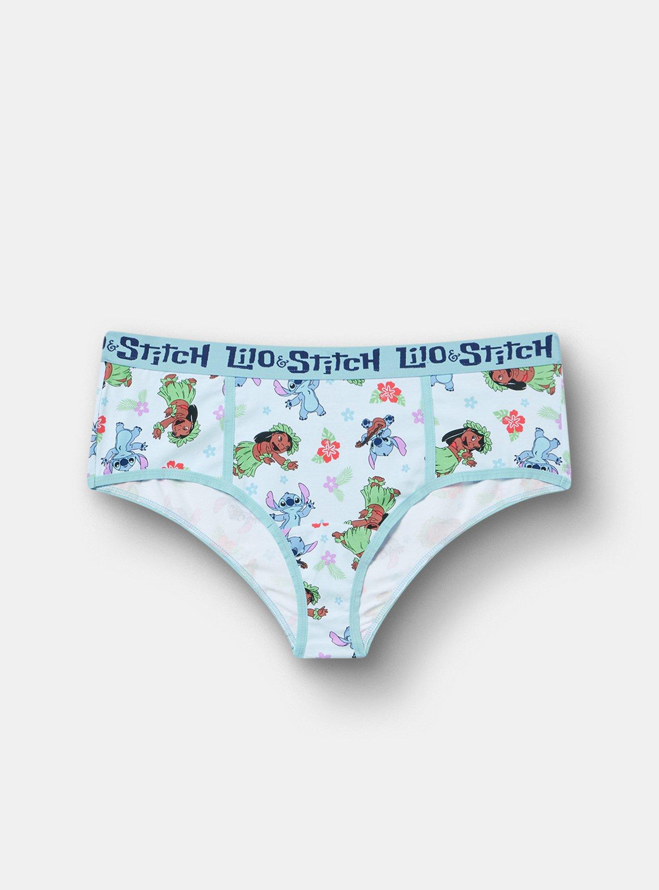 Plus Size Lilo And Stitch Mid-Rise Cotton Cheeky Panty, MULTI, hi-res