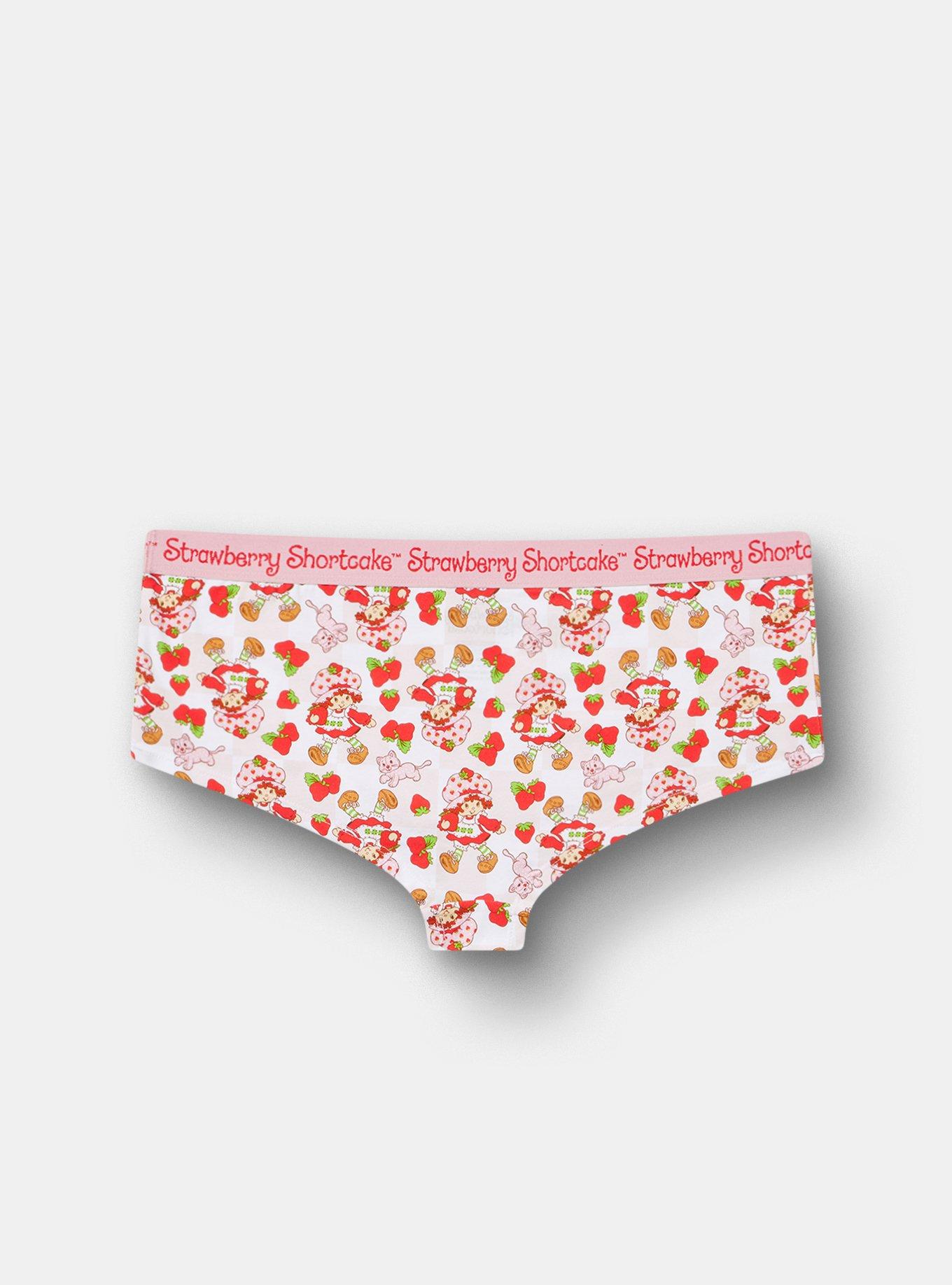 Strawberry Shortcake Mid-Rise Cotton Boyshort Panty, MULTI, alternate