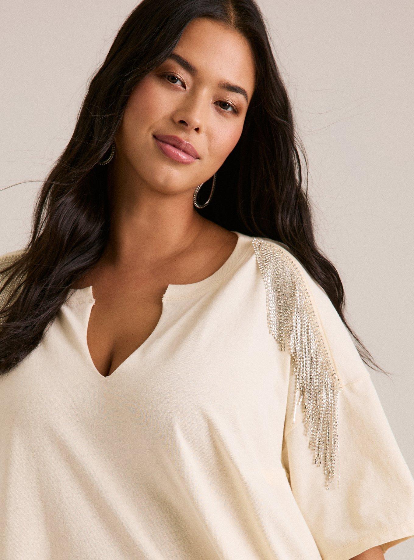 Festi Rhinestone Fringe Tee