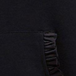Belle Isle Ruffle Hoodie, DEEP BLACK, swatch