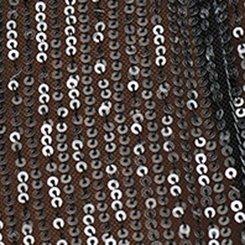 Plus Size Sequin Button-Up Tunic Shirt, DEEP BLACK, swatch