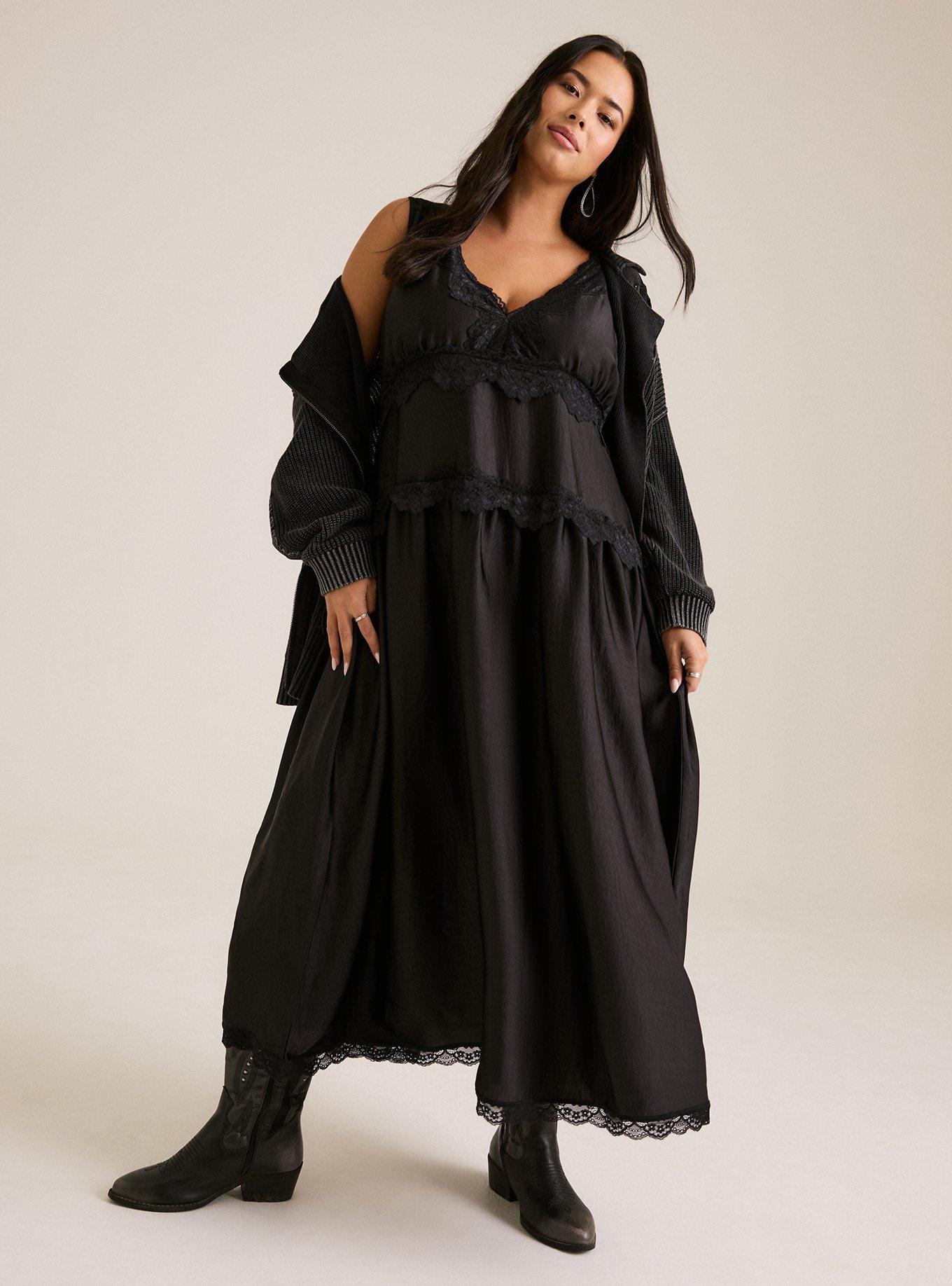 Festi Lace Trim Maxi Dress