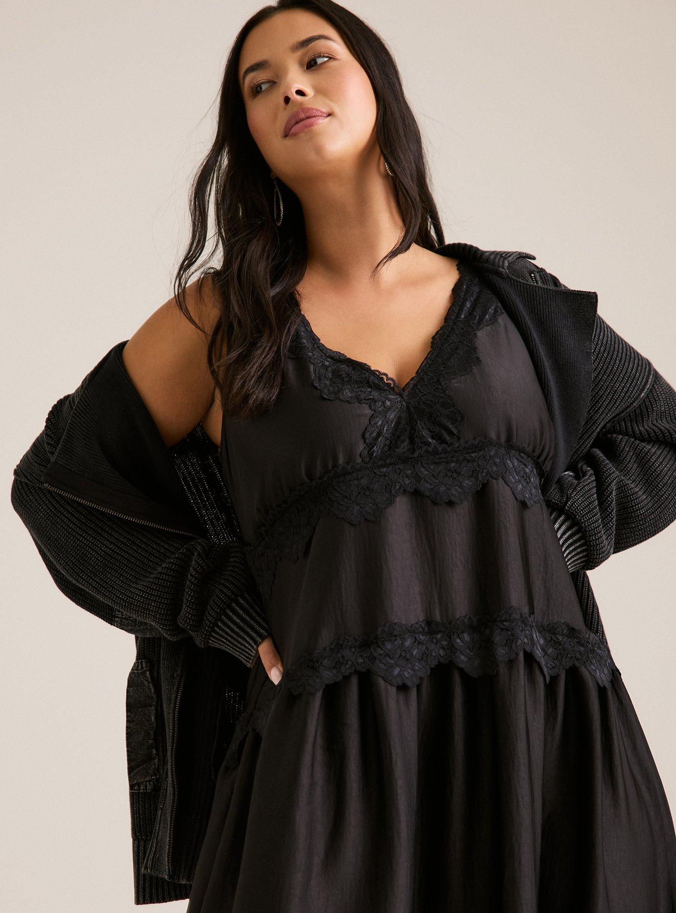 Festi Lace Trim Maxi Dress