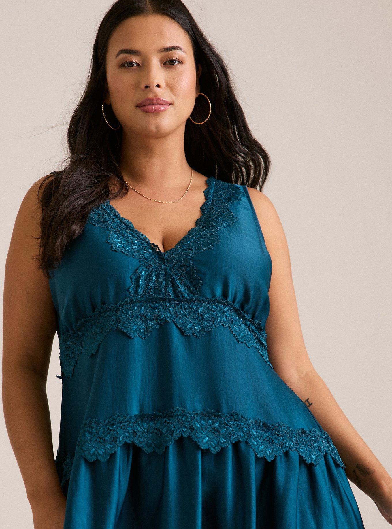 Festi Lace Trim Maxi Dress