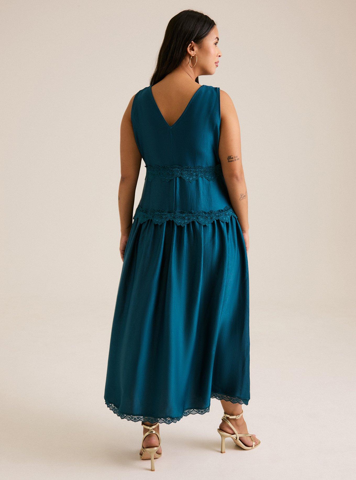 Festi Lace Trim Maxi Dress