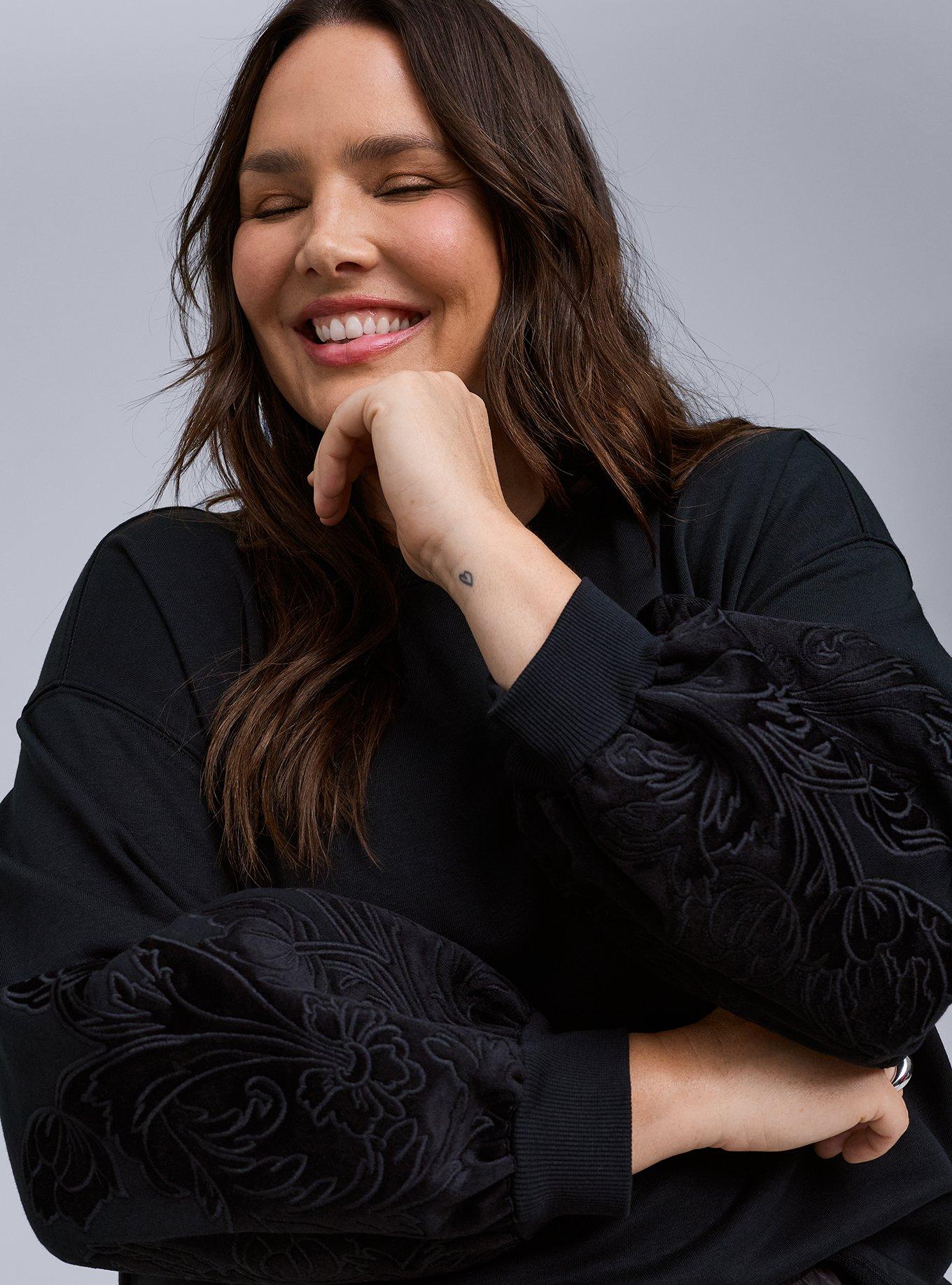 Belle Isle Floral Applique Sweatshirt