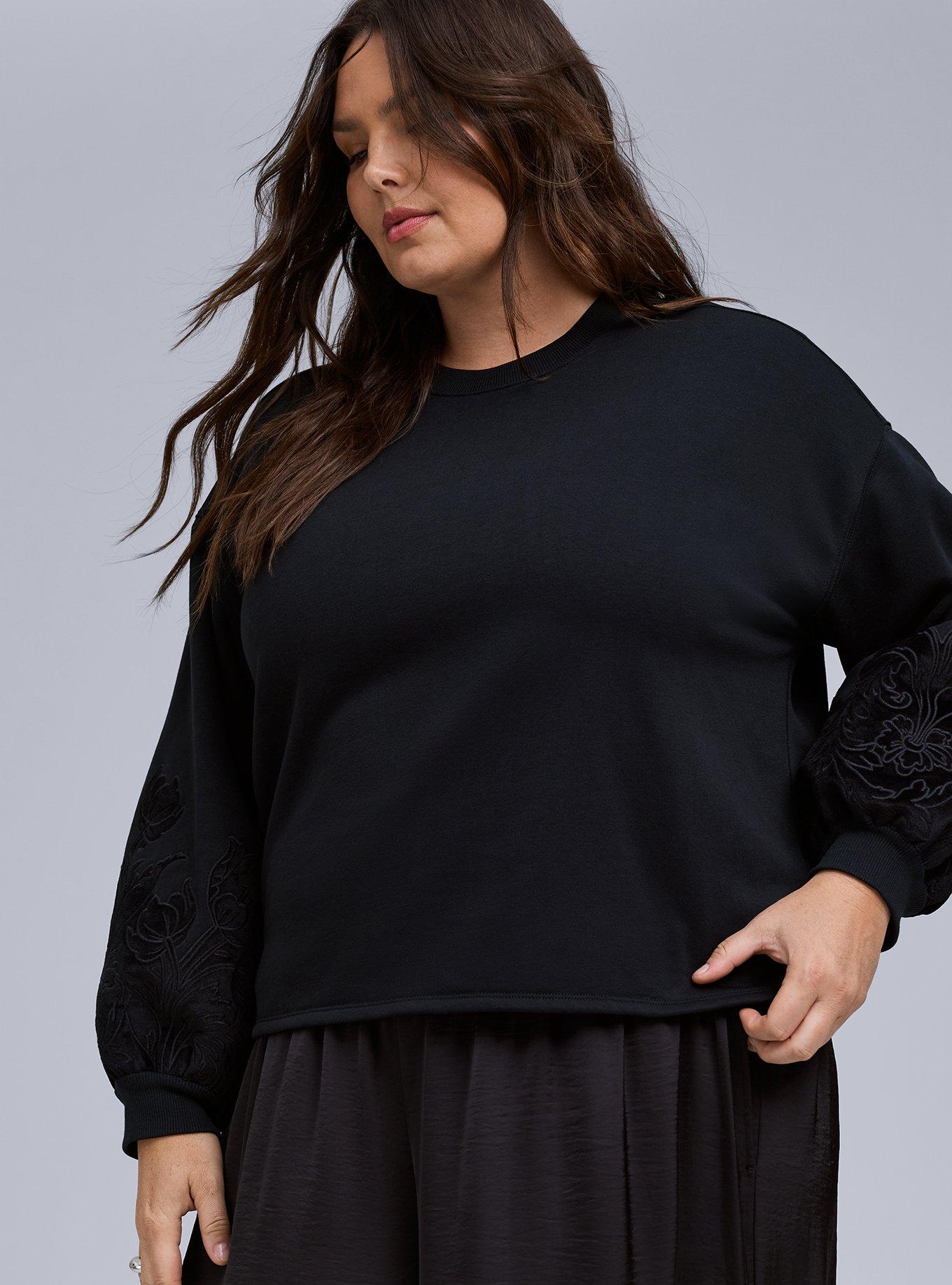 Belle Isle Floral Applique Sweatshirt