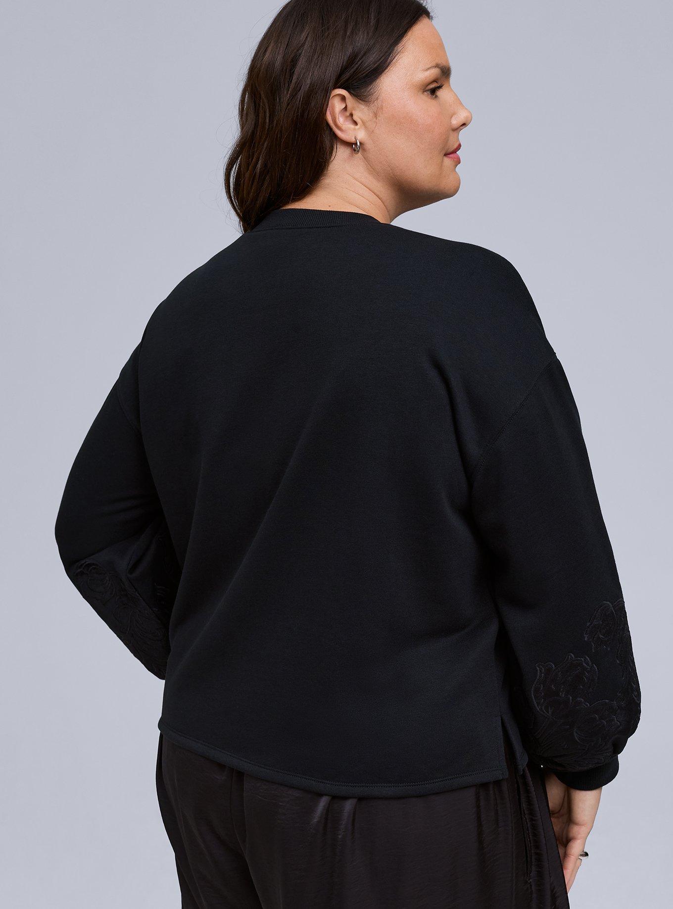 Belle Isle Floral Applique Sweatshirt