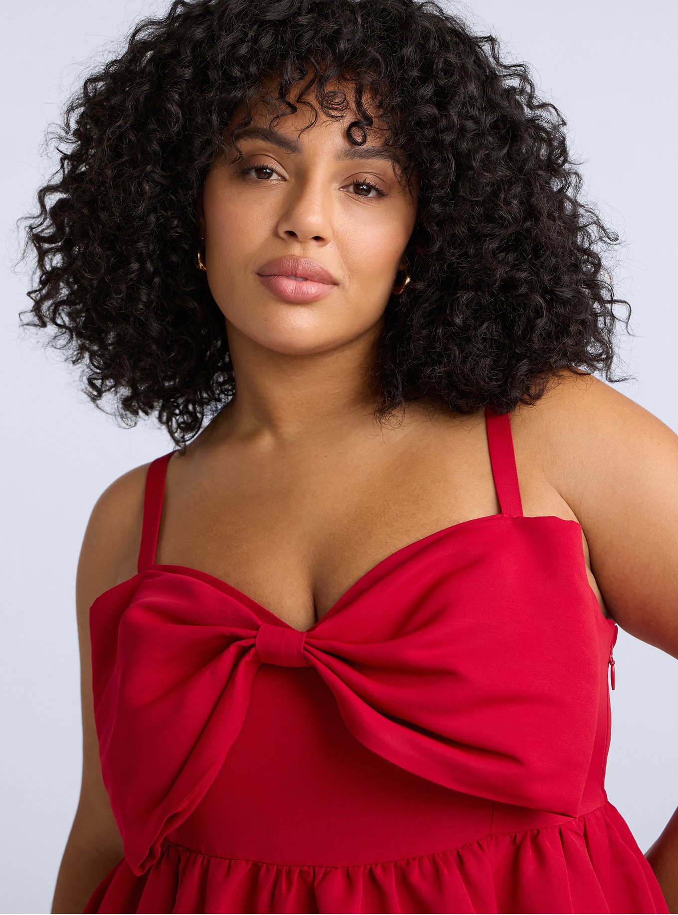Belle Isle Bow Detail Midi Dress, JESTER RED, alternate