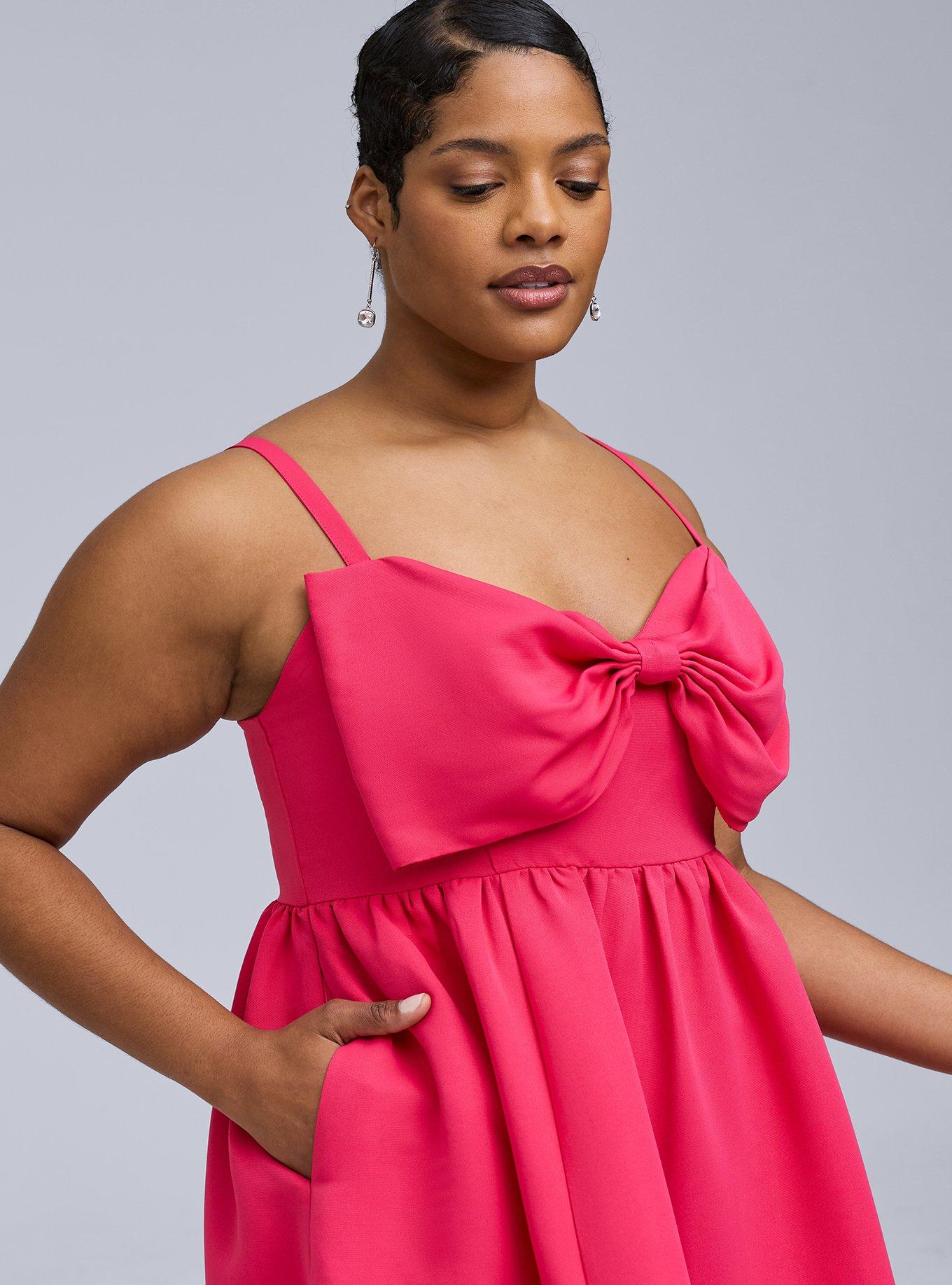 Plus Size - Belle Isle Bow Midi Dress - Torrid