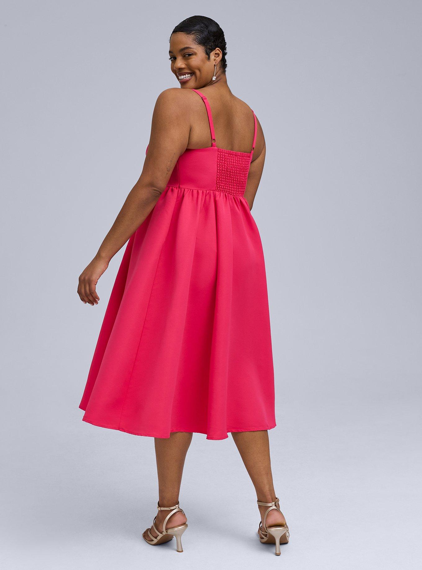Plus Size - Belle Isle Bow Midi Dress - Torrid