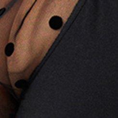 Foxy Sweetheart Organza Blouson Sleeve Top, DEEP BLACK, swatch