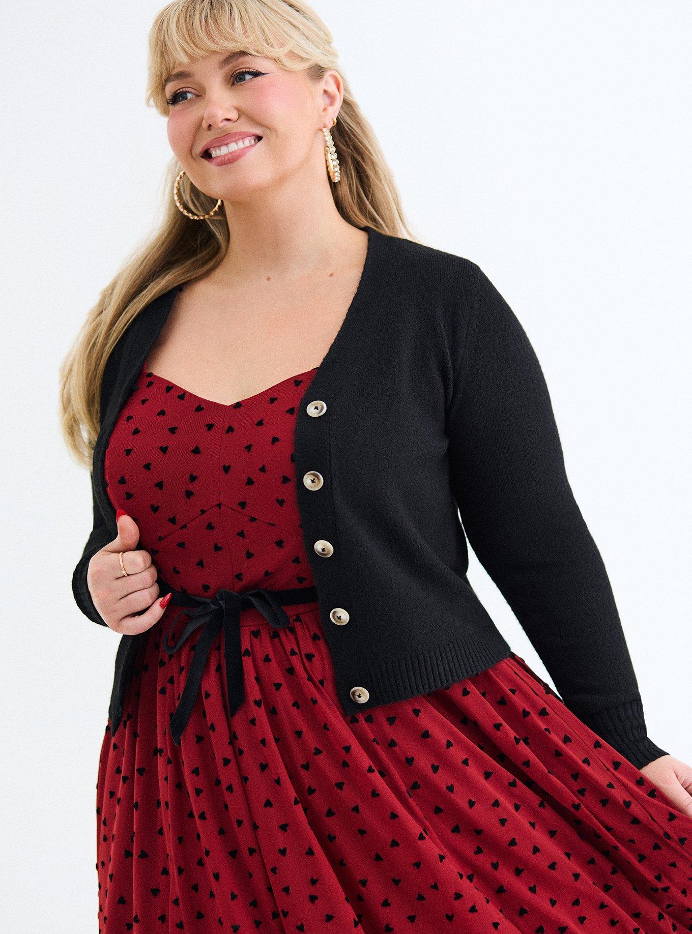 Retro Chic Faux Fur Trim Cardigan