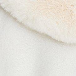 Plus Size Retro Chic Removable Faux Fur Trim Cardigan, CLOUD DANCER, swatch