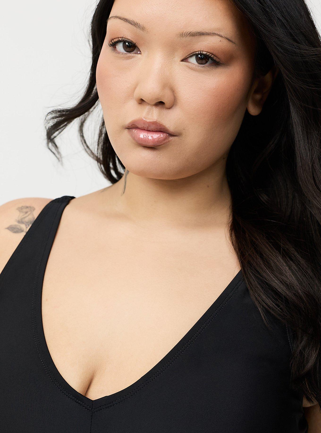 Wire-Free Mesh Panel Swim Dress