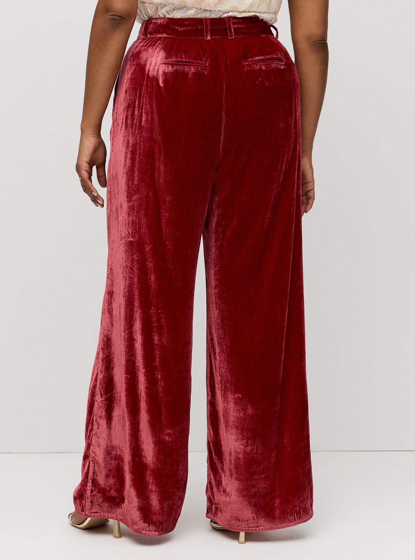 Studio Velvet Relaxed Wide Leg Trouser