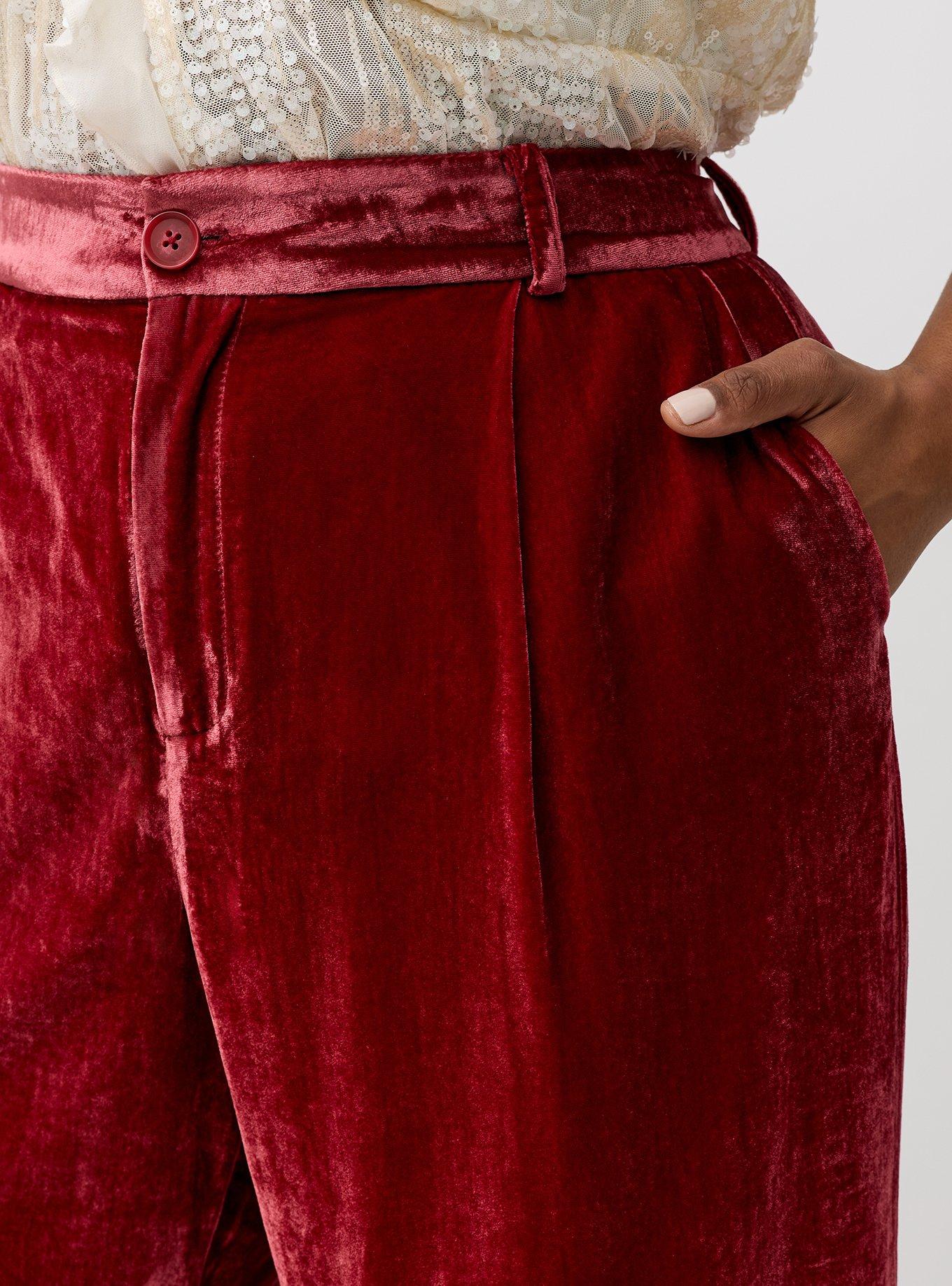 Studio Velvet Relaxed Wide Leg Trouser