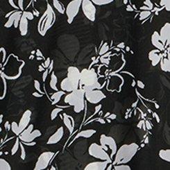 Tie-Front Mini Kimono, KAINA FLORAL BLACK, swatch