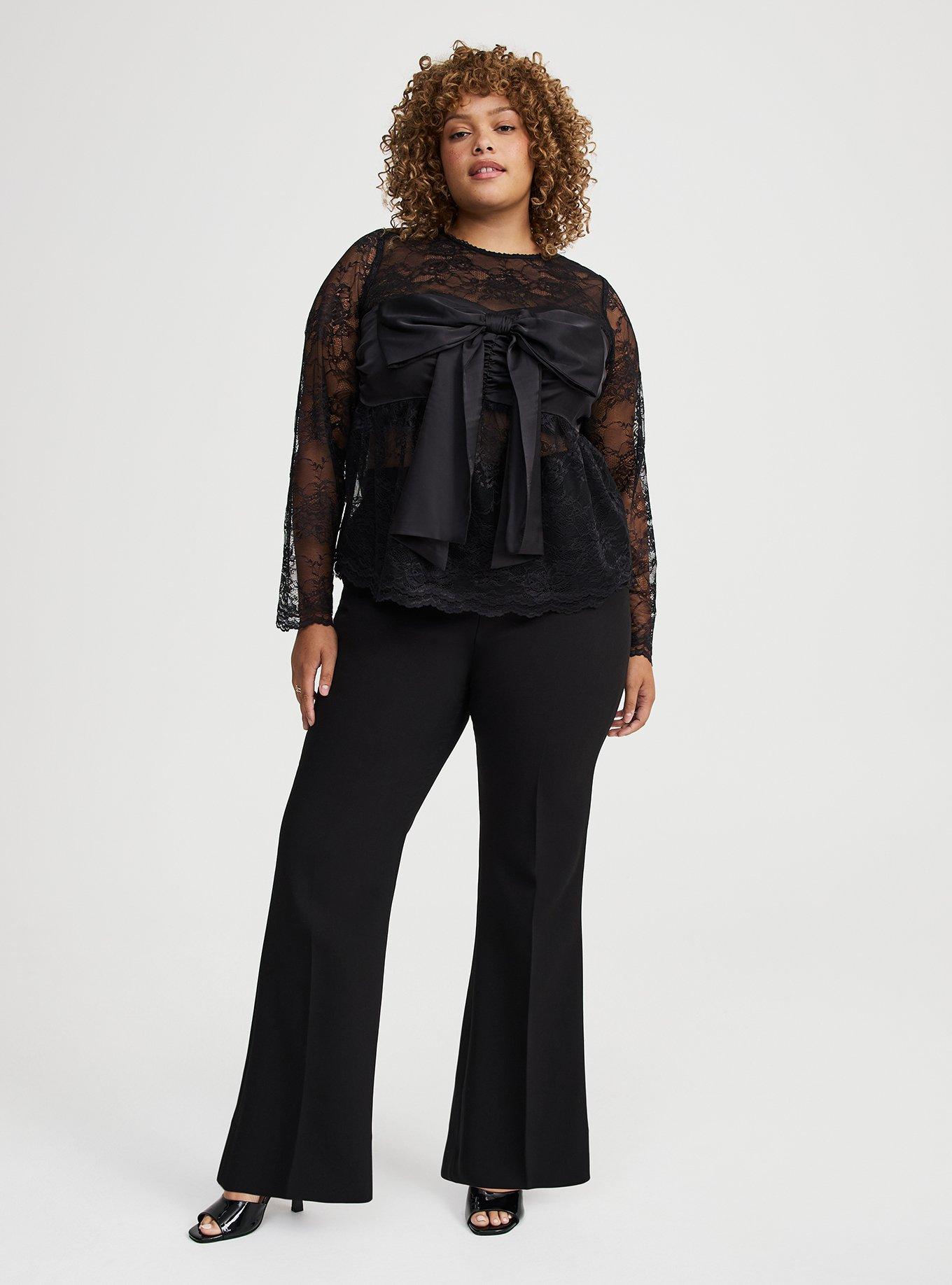 Studio Satin Bow Lace Top