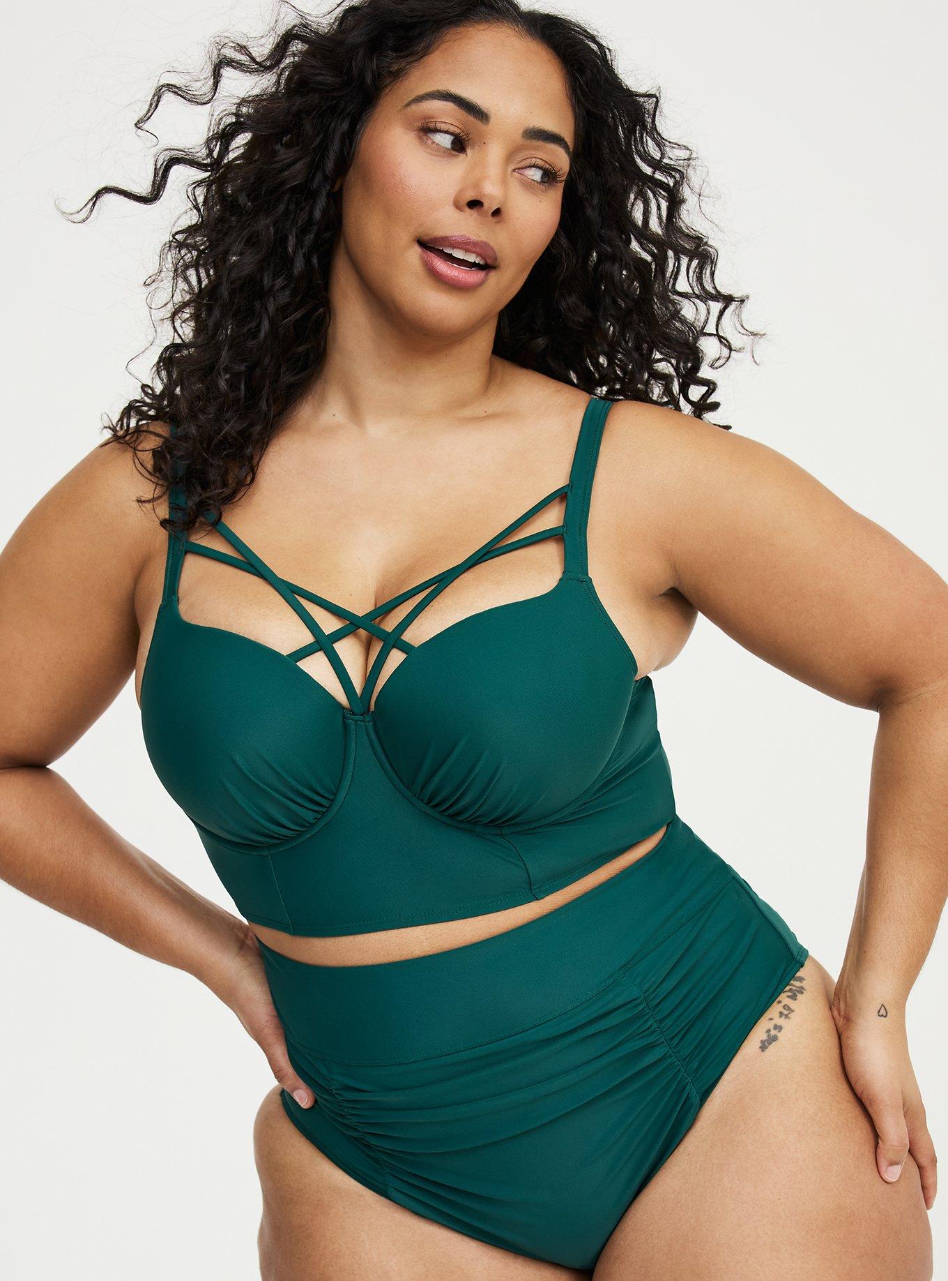 Underwire Strappy Front Bikini Top, MANGROVE SWIM, alternate