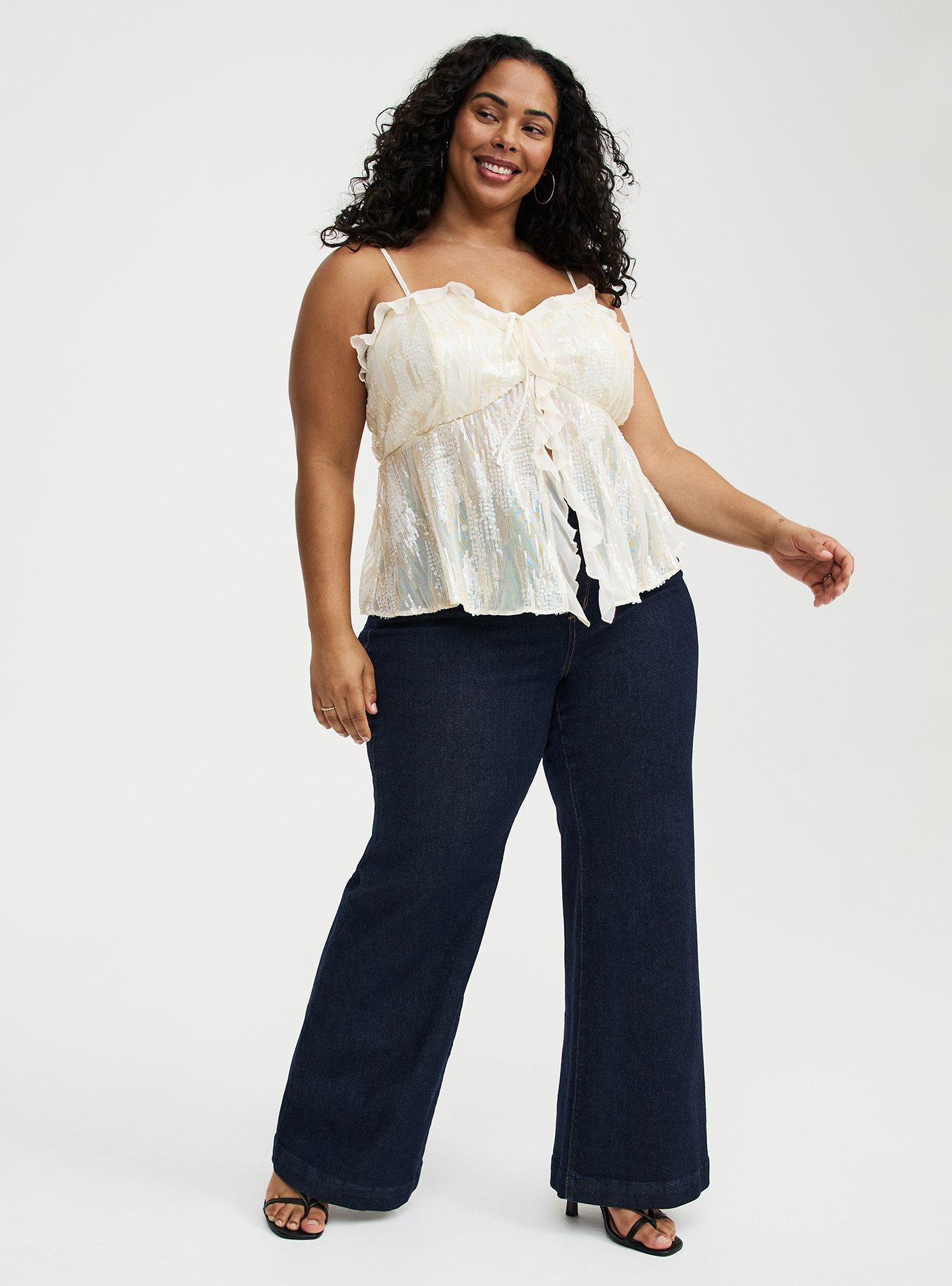 Studio Sequin Ruffle Cami