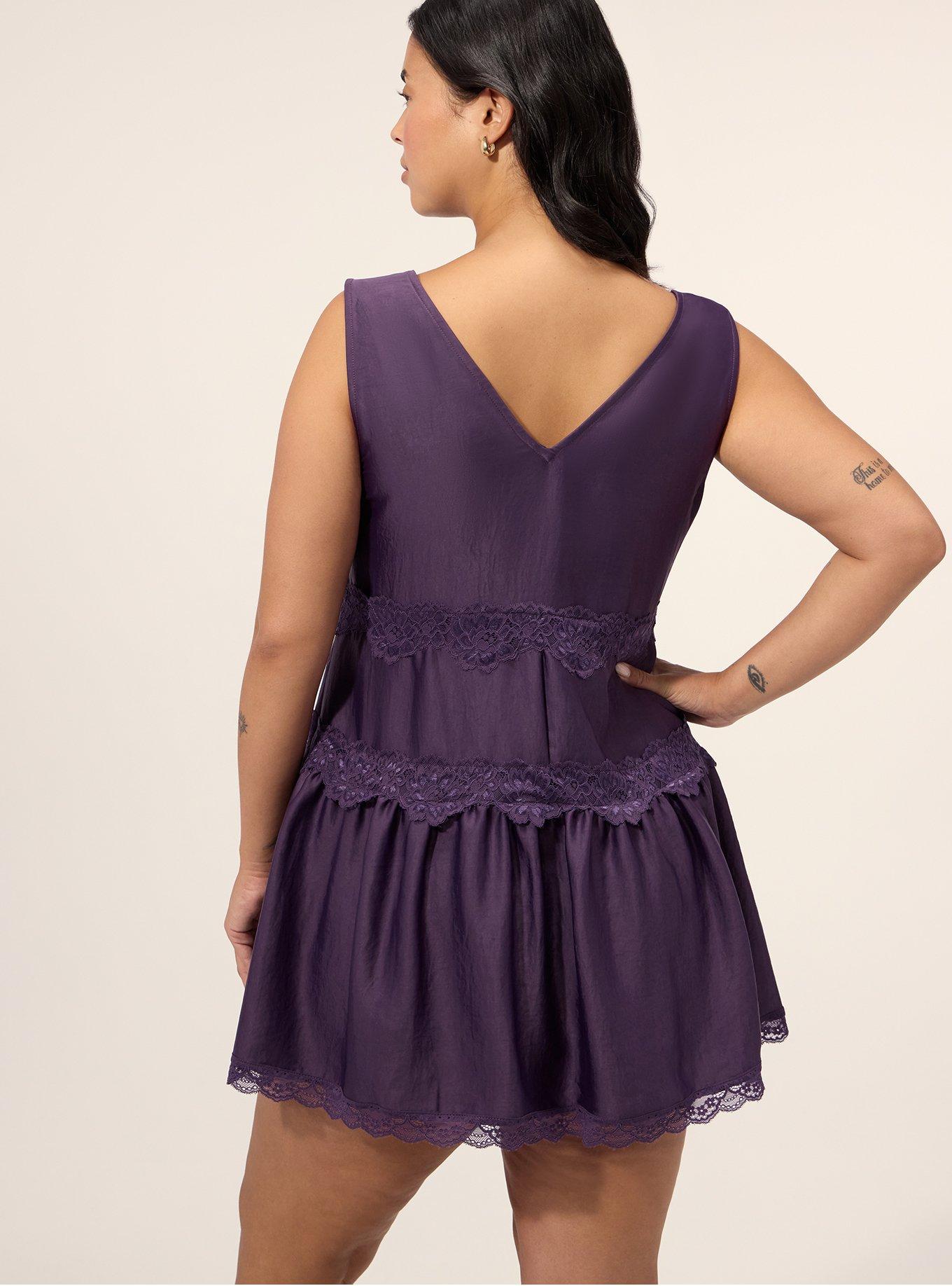Festi Lace Detail Mini Dress, NAVY COSMOS, alternate
