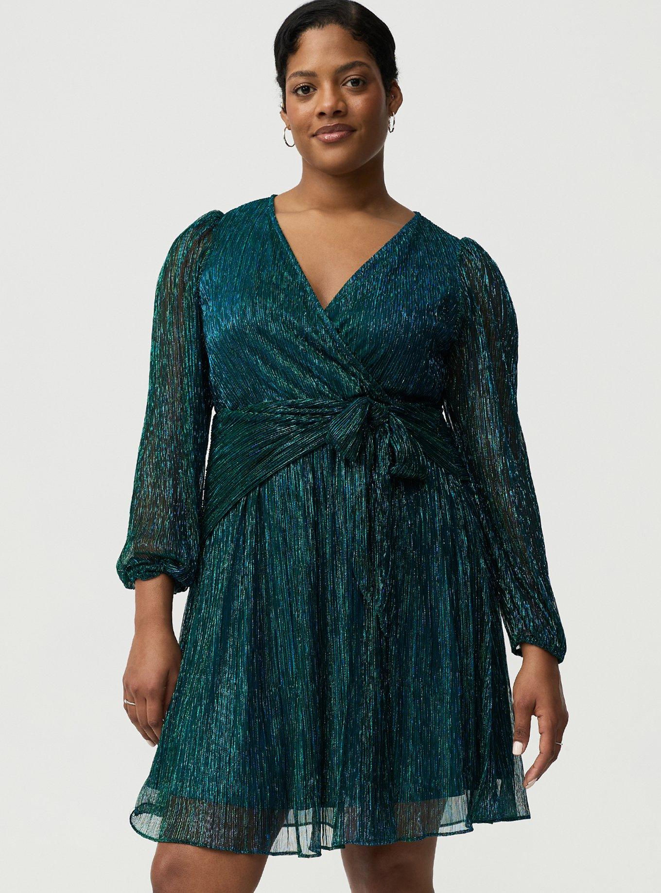 Surplice Tie Waist Mini Dress