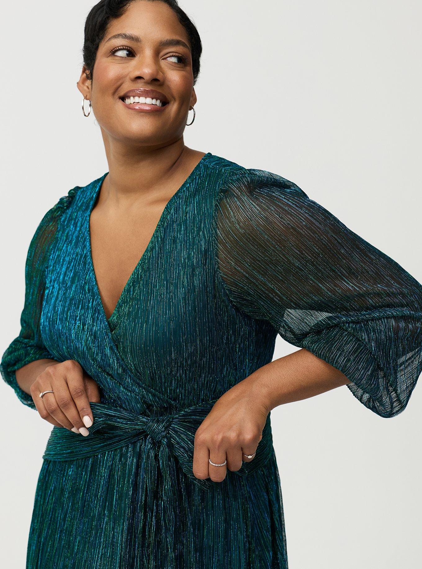 Surplice Tie Waist Mini Dress