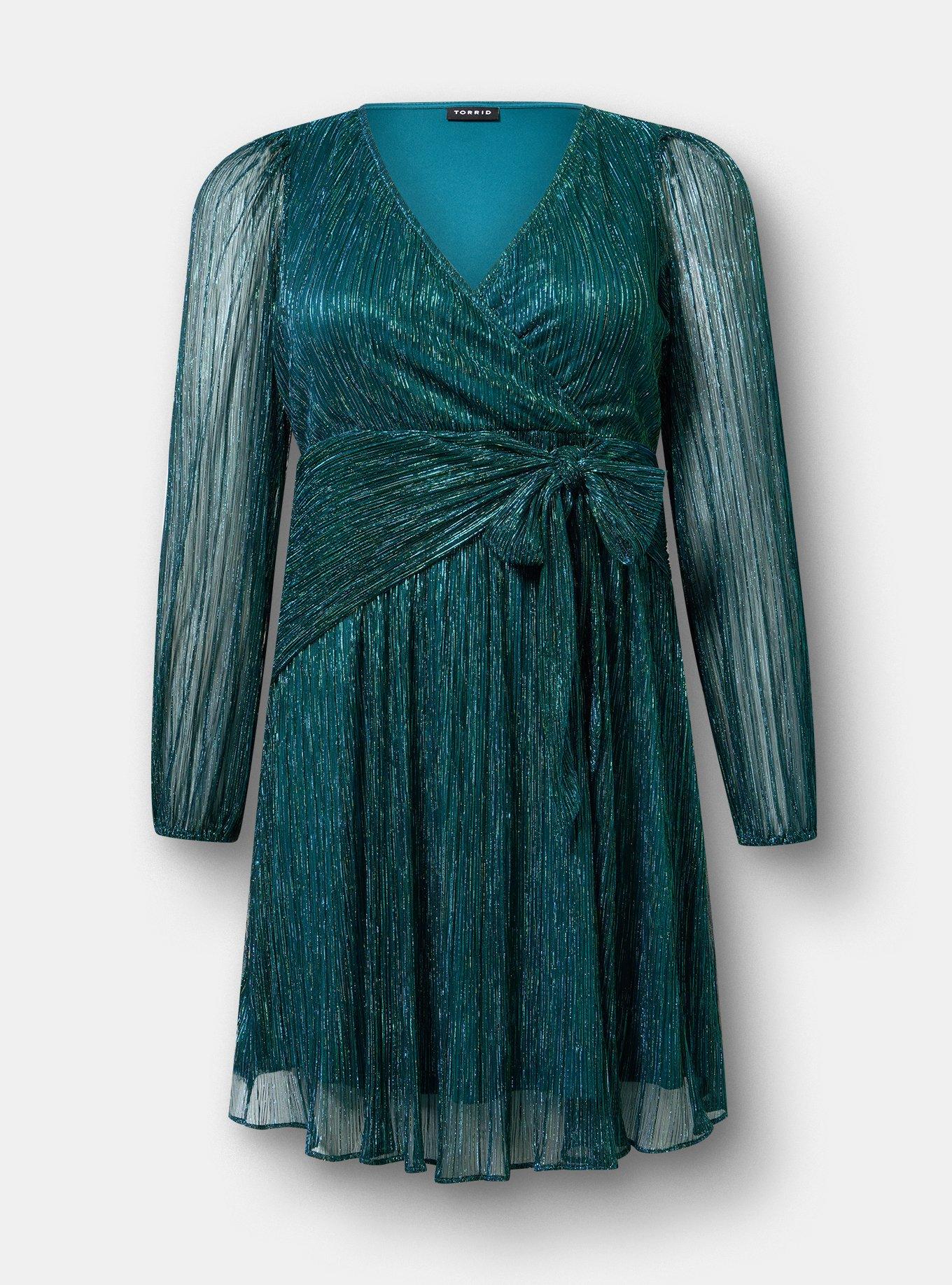 Surplice Tie Waist Mini Dress