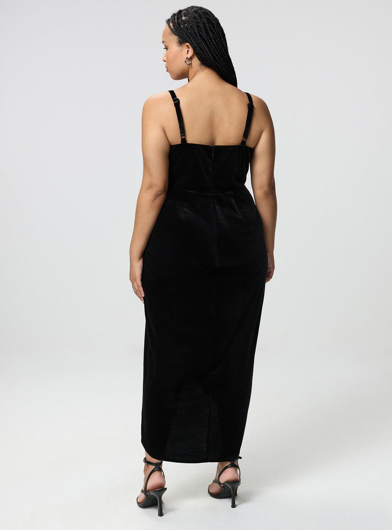 Bustier Tulip Dress, DEEP BLACK, alternate